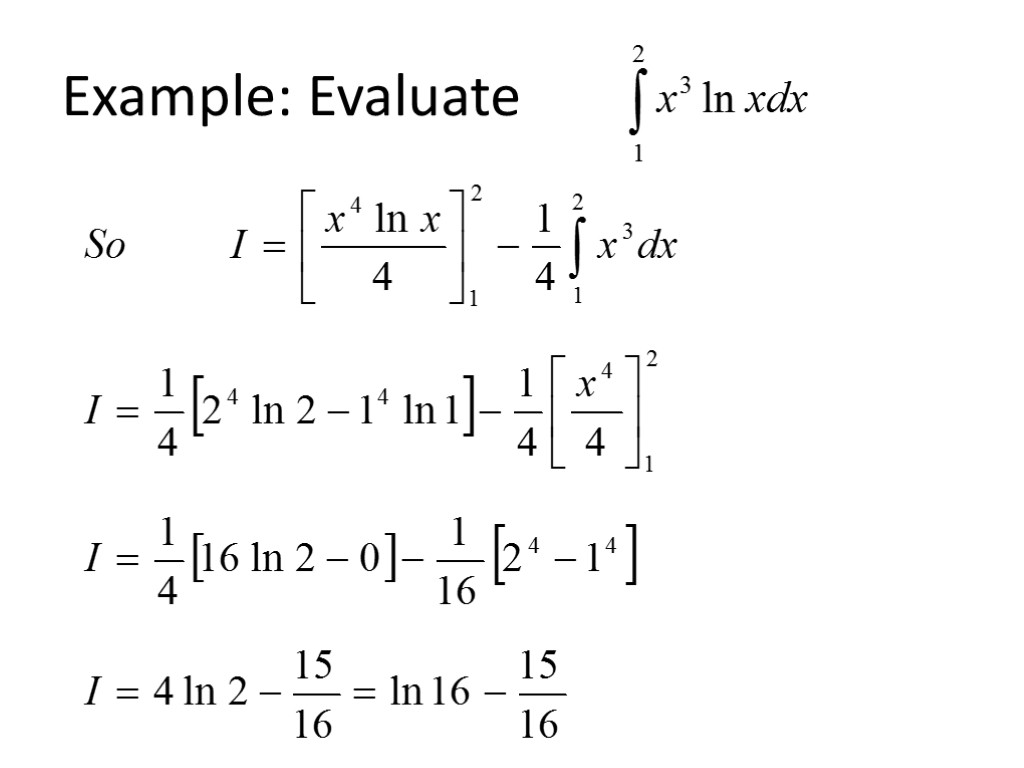 Example: Evaluate